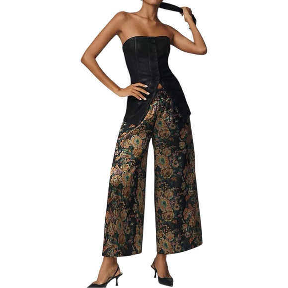 Anthropologie Pants - Anthropologie The Somerset Pull-On Pants: Cropped Jacquard Edition